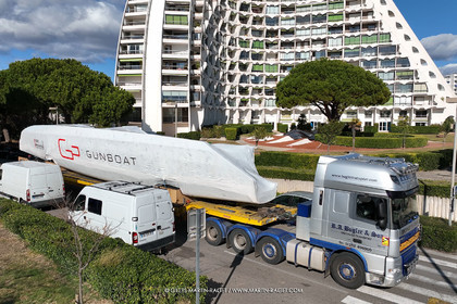 15 02 2022, La Grande Motte (FRA), Gunboat 80  1 hulls delivery