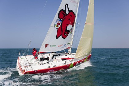 13 03 2010 -  La Grande Motte   Port Camargue (FRA) - Groupe Bel - Kito de Pavant   Sebastien Audigane training for Transat AG2R