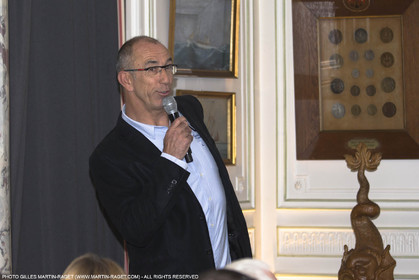 22 02 2016, Paris (FRA), 35th America's Cup, Groupama Team France announces Norauto as official partner at Yacht Club de France, Vincent Borde, GTF PR