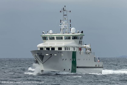 Al Azizi first sea trial - H2X boatyard - Oceanographjic research ship - La Ciotat (FRA,13) - 26 05 2014