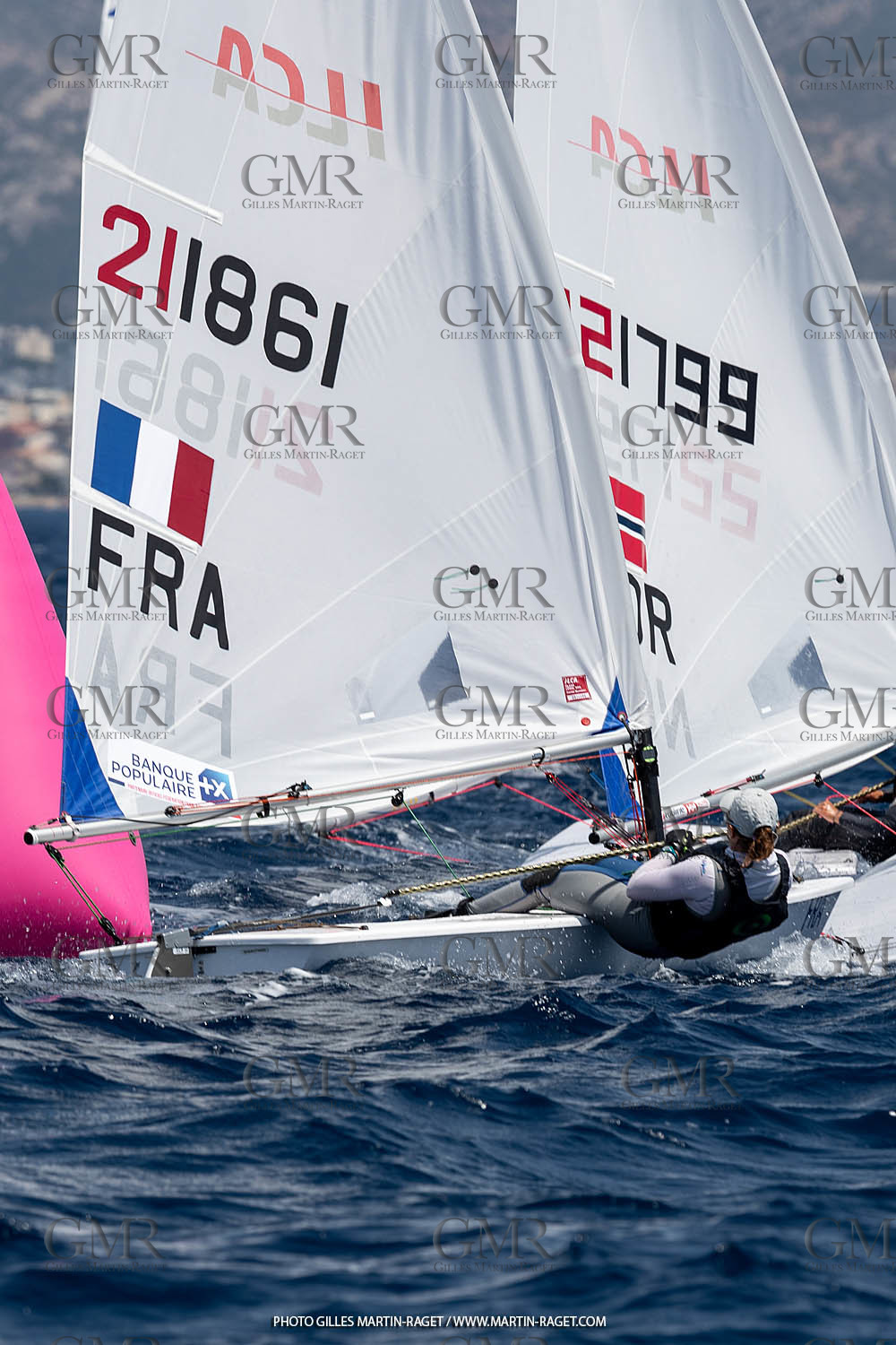 09 07 2023, Marseille (FRA), Paris 2024 Sailing Test Event, Race Day 1,  ILCA 7