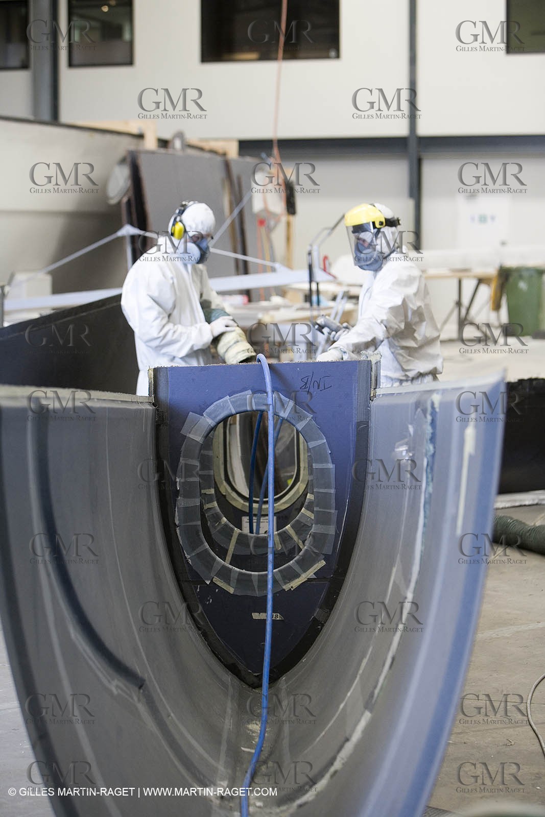 Sydney, Australia, Thomas Coville trimaran Sodebo building at Boat Speed