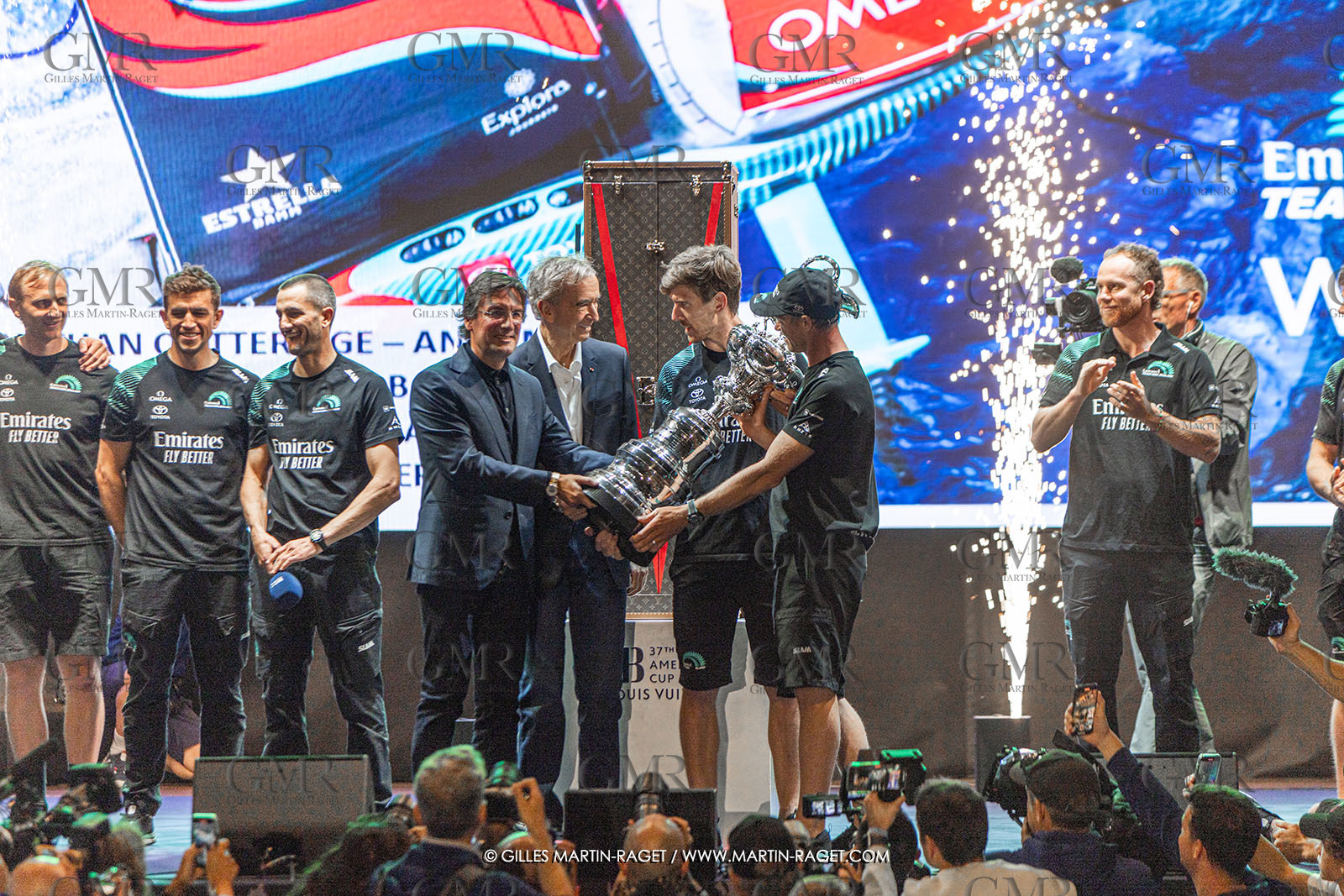 19 10 2024, Barcelona (ESP), Louis Vuitton 37th America's Cup, Final Match, Race Day 6 , Prizegiving