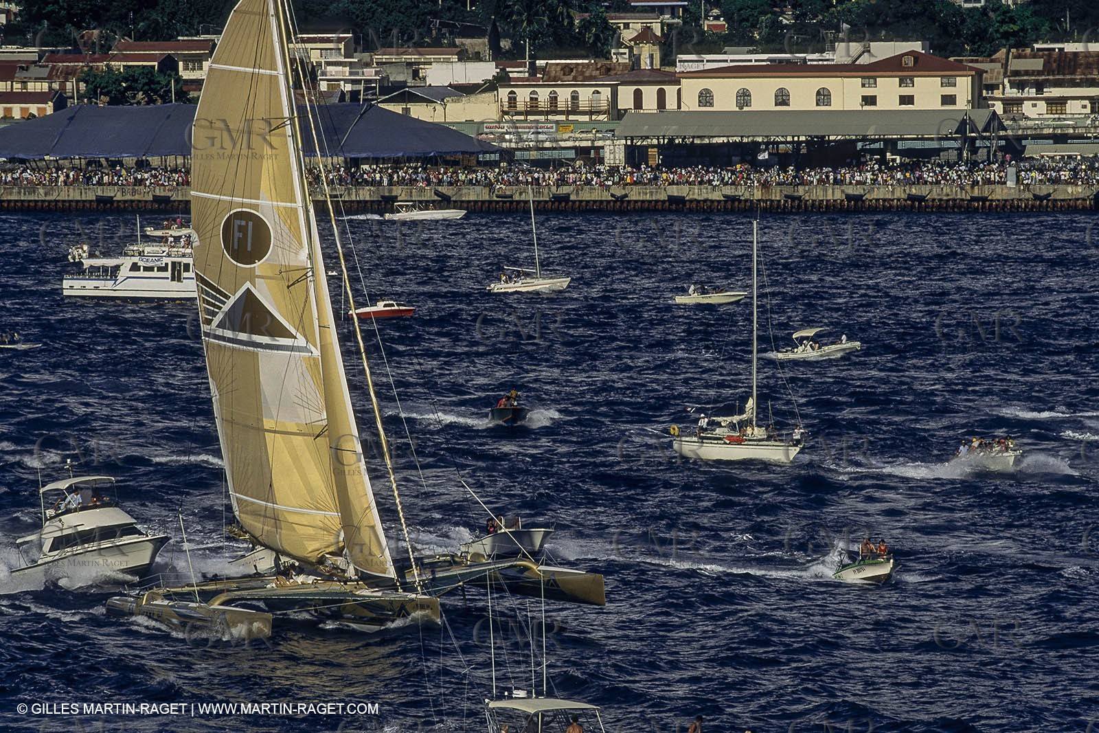 Sailing, Offshore Racing, Route du Rhum 1990, Groupe Pierre 1er, Florence Arthaud