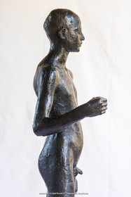 06 03 2016, Saint-Etienne du Grès (FRA,13), Oeuvre de Germaine Richier, Loretto I 1934, Bronze patiné foncé, Numéroté 4 6, fondeur Susse, Paris, 160 x 52 x 35 cm, Collection particulière