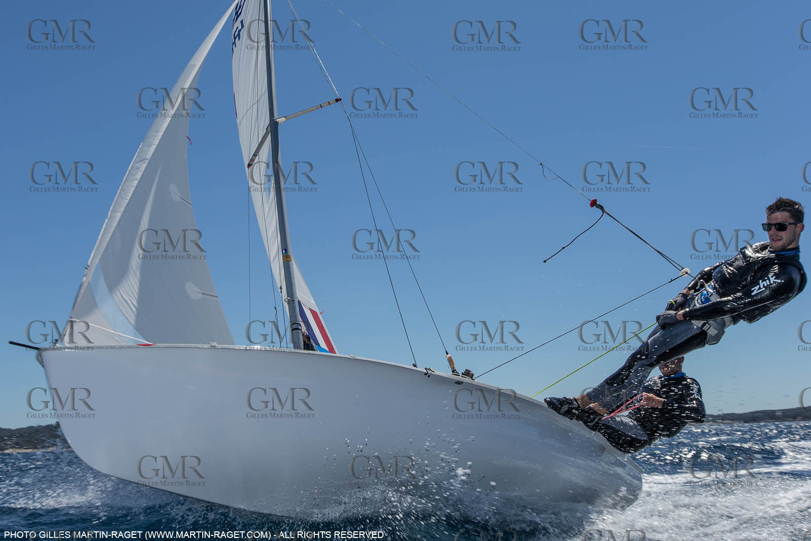 25 04 2016, Hyères (FRA,83), Jeux Olympiques Rio 2016, voile, 470, Sofian Bouvet   Jeremie Mion, SFS Voile