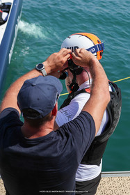 22 08 2023, Barcelona (ESP), 37th America's Cup, Orient Express Racing Team, AC 40 first training