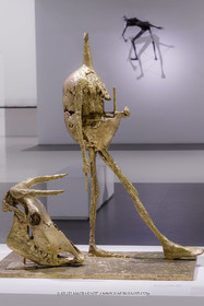 02 05 2023, Paris (FRA), oeuvre de Germaine Richier, Exposition Centre Pompidou 2023, La Tauromachie 1953, Bronze naturel nettoyé, Numéroté 6 6, Fondeur : Susse, Paris, 114,6 x 54,5 x 98,8 cm, Collection particulière, Paris