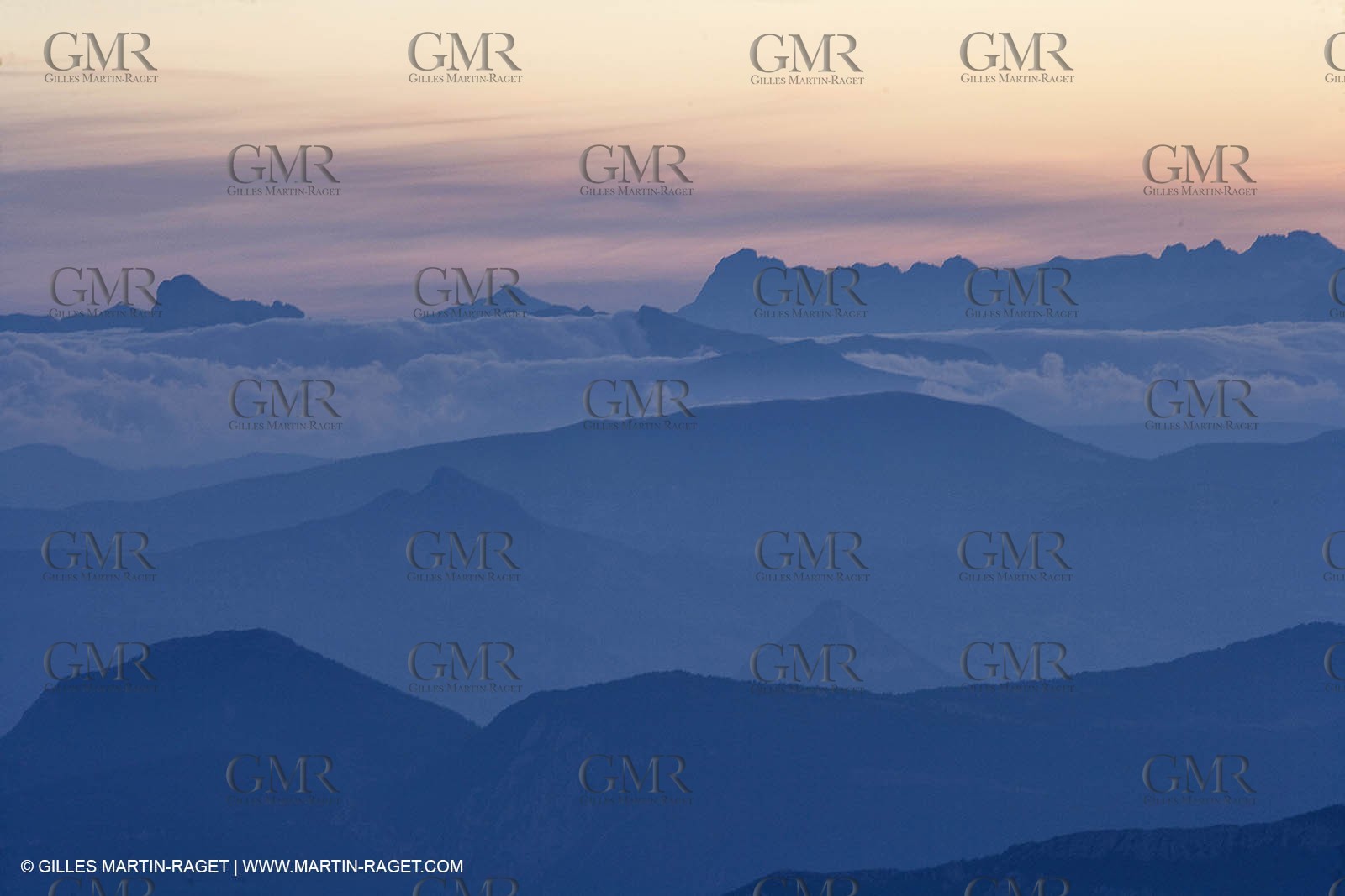 01 09 2007 - Mount Ventoux summit - view toward north and east with Haute Provence and south Alps (Oisans chain)