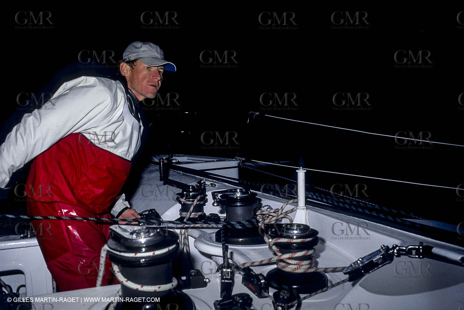 Sailing, Offshore Racing, Route du Rhum 1990, Fleury Michon IX, Philippe Poupon