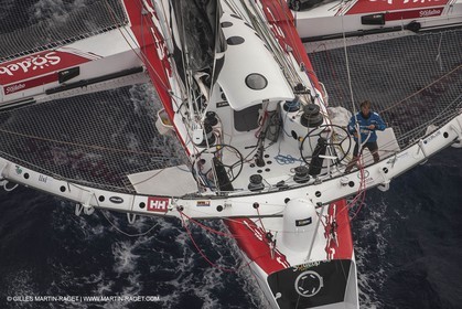 12 09 2012 - Marseille (FRA,13) - Trimaran Sodebo - Thomas Coville - Trans Mediterranée record attempt.