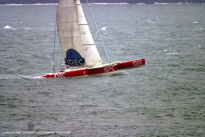 Round the world solo record - Idec - Francis Joyon - Brest finish