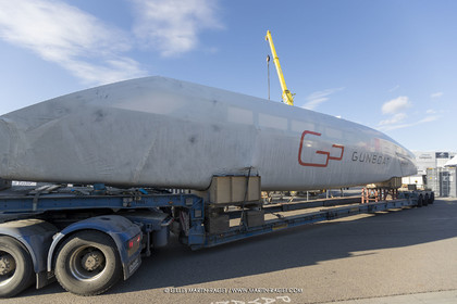 15 02 2022, La Grande Motte (FRA), Gunboat 80  1 hulls delivery