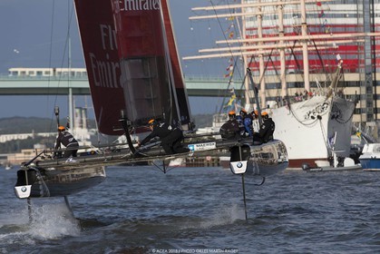 29 08 2015, Göthenburg, (SWE), 35th America's Cup, Louis Vuitton America's Cup World Series Göthenburg 2015, Full Moon Foiling