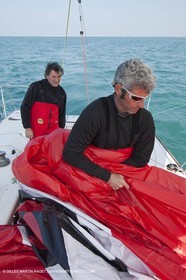 13 03 2010 - La Grande Motte   Port Camargue (FRA) - Groupe Bel - Entraînement Kito de Pavant   Sébastien Audigane en vue de la Transat AG2R 2010