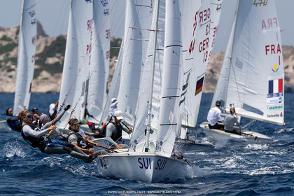 09 07 2023, Marseille (FRA), Paris 2024 Sailing Test Event, Race Day 1, 470