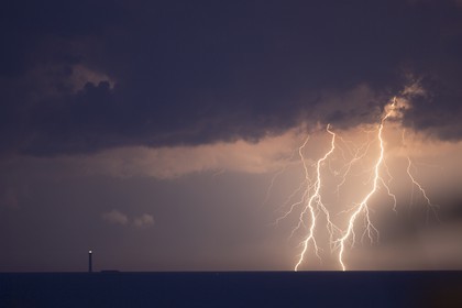 Thunderstorm over Planier island lighthouse - Marseille (FRA,13) - 18 06 2014