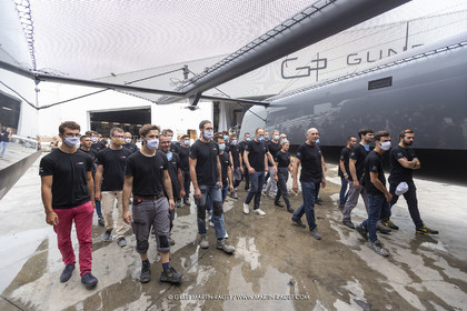 21 07 2020, La Grande Motte (FRA), Gunboat, Gunboat 68 SeaTilt out of the shed