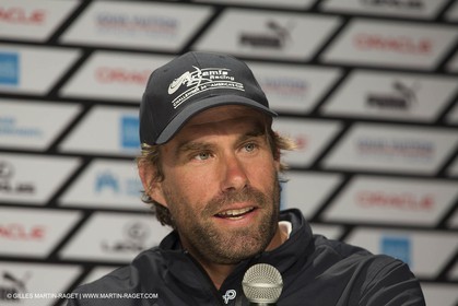 28 07 2013 - San Francisco (USA,CA) - 34th America's Cup - Louis Vuitton Cup - Race Day 13 - End of Round Robin press conference - Ian Percy (Artemis Racing)