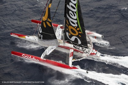 12 09 2012 - Marseille (FRA,13) - Trimaran Sodebo - Thomas Coville - Tentative contre le record de la Méditerranée
