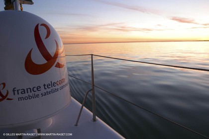 Lorient -Orange II - First sea trials - onboard - at night