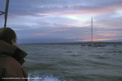 Round the world solo record - Idec - Francis Joyon - Brest finish