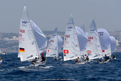 09 07 2023, Marseille (FRA), Paris 2024 Sailing Test Event, Race Day 1, 470