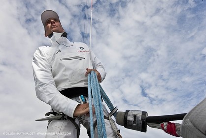08 02 2010 - Valencia (ESP) - 33rd America's Cup - BMW ORACLE Racing - Day off 1 - Getting the yacht ready