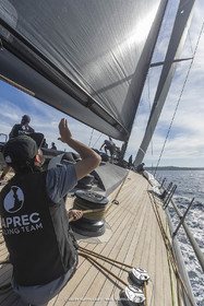 03 10 2022, Saint-Tropez (FRA,83), Voiles de Saint-Tropez 2022,  entraînement des maxis, A bord de Sipirit of Malouen X