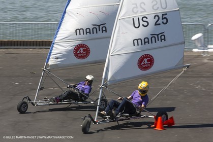 03 08 2013 - San Francisco (USA,CA) - 34th America's Cup - Louis Vuitton Cup - Training Day - America's Cup park - AC Open - Land Sailing demonstration