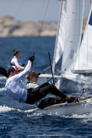 09 07 2023, Marseille (FRA), Paris 2024 Sailing Test Event, Race Day 1, 470