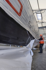 15 02 2022, La Grande Motte (FRA), Gunboat 80  1 hulls delivery