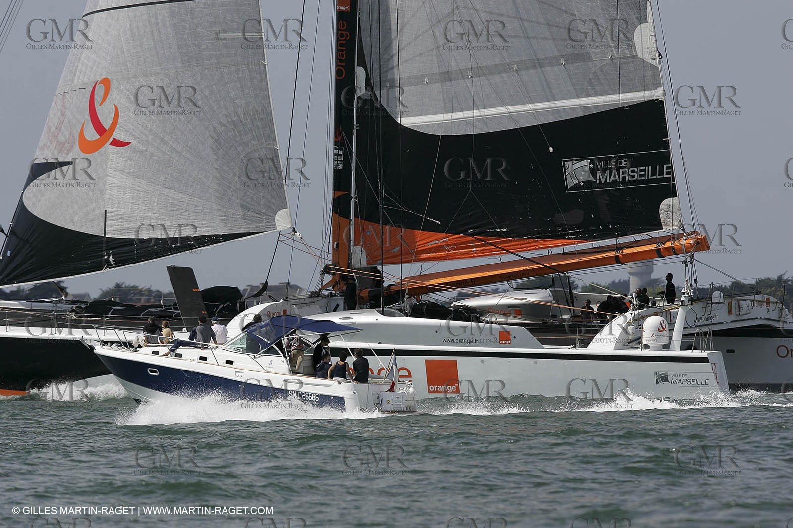 2004 Atlantic record attempt - Orange II back in La Baule