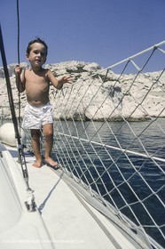 Voile, croisière, personnages, enfants