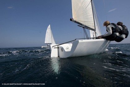 20 04 2010 - Hyères (FRA,83) - SOF 2010 - Zhik Team - women Match Racing - Leroy Pruvot  Bertrand