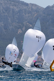 15 07 2023, Marseille (FRA), Paris 2024 Olympic Games Sailing Test Event, Day 6, 470 Medal Race