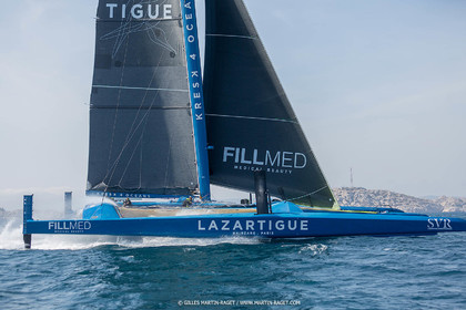 18 05 2022, Marseille (FRA), APremière navigation du trimaran Ultim SVR LAZARTIGUE à Marseille