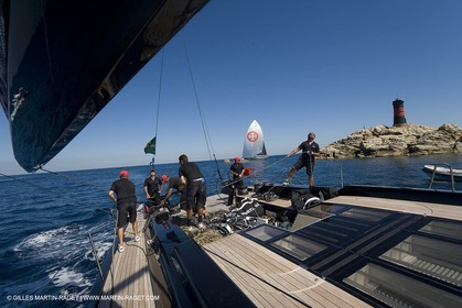03 09 06 - Porto Cervo (Sardinia) - Maxi World Cup 2006 - A bord Wally 90 Tango