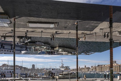 04 02 2013 - Marseille (FRA,13) - Vieux Port (historical port) refit - Works on the shadow maker