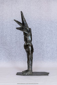 05 08 2019, Marseille (FRA), Oeuvre de Germaine Richier, Guerrier n° 2 1953, Bronze patiné foncé, Fondeur : L.Thinot, Paris, 39 x 9 x 20 cm, Collection particulière