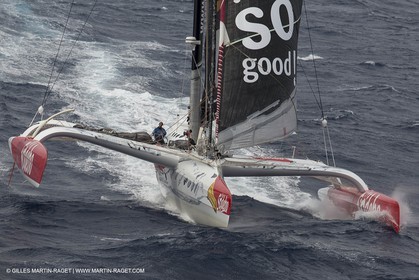12 09 2012 - Marseille (FRA,13) - Trimaran Sodebo - Thomas Coville - Trans Mediterranée record attempt.