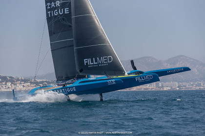 18 05 2022, Marseille (FRA), APremière navigation du trimaran Ultim SVR LAZARTIGUE à Marseille