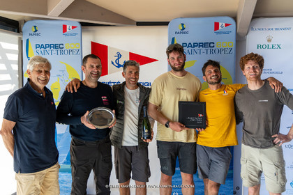 25 04 2026, Saint-Tropez (FRA, 83), Société Nautique de Saint-Tropez, Paprec 600 2026, remise des prix, LECLERC  HENNEBONT, Richard Fromentin