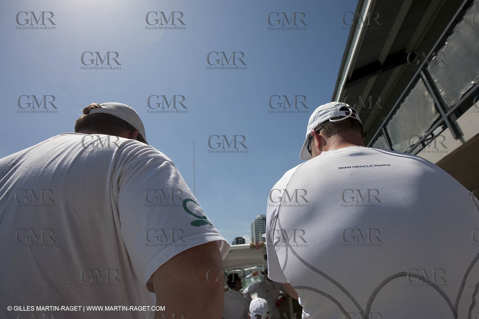 23 01 2009 - Auckland (NZL) -  Louis Vuitton Pacific Series - BMW ORACLE Racing-Tuning up onboard Emirates Team New Zealand yacht