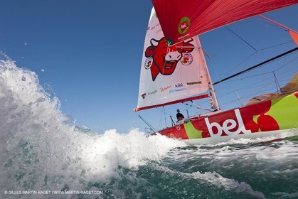 13 03 2010 - La Grande Motte   Port Camargue (FRA) - Groupe Bel - Entraînement Kito de Pavant   Sébastien Audigane en vue de la Transat AG2R 2010