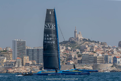 18 05 2022, Marseille (FRA), APremière navigation du trimaran Ultim SVR LAZARTIGUE à Marseille