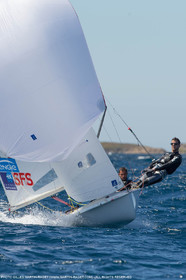 25 04 2016, Hyères (FRA,83), Jeux Olympiques Rio 2016, voile, 470, Sofian Bouvet   Jeremie Mion, SFS Voile