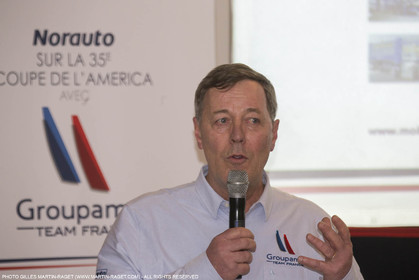 22 02 2016, Paris (FRA), 35th America's Cup, Groupama Team France announces Norauto as official partner at Yacht Club de France, Thibault Derville (Norauto)