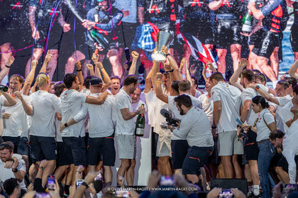04 10 2024, Barcelona (ESP), 37th America's Cup, Louis Vuitton Cup Final, Race Day 7 , Prizegiving