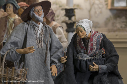 27 01 2018; L'isle sur Sorgue (FRA; 84); Les antiquaires; Crèche et santons de Jean-Jacques Bourgeois